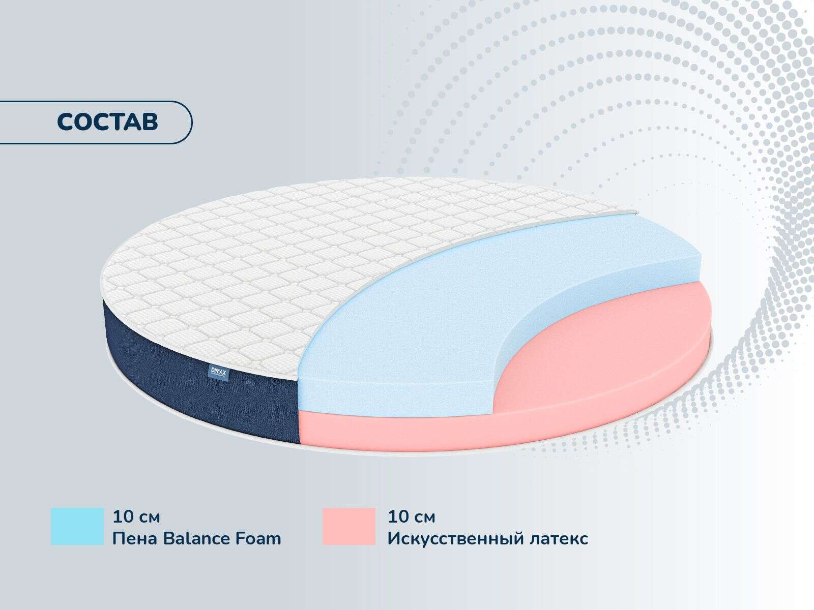 Матрас Dimax Раунд 20 микс